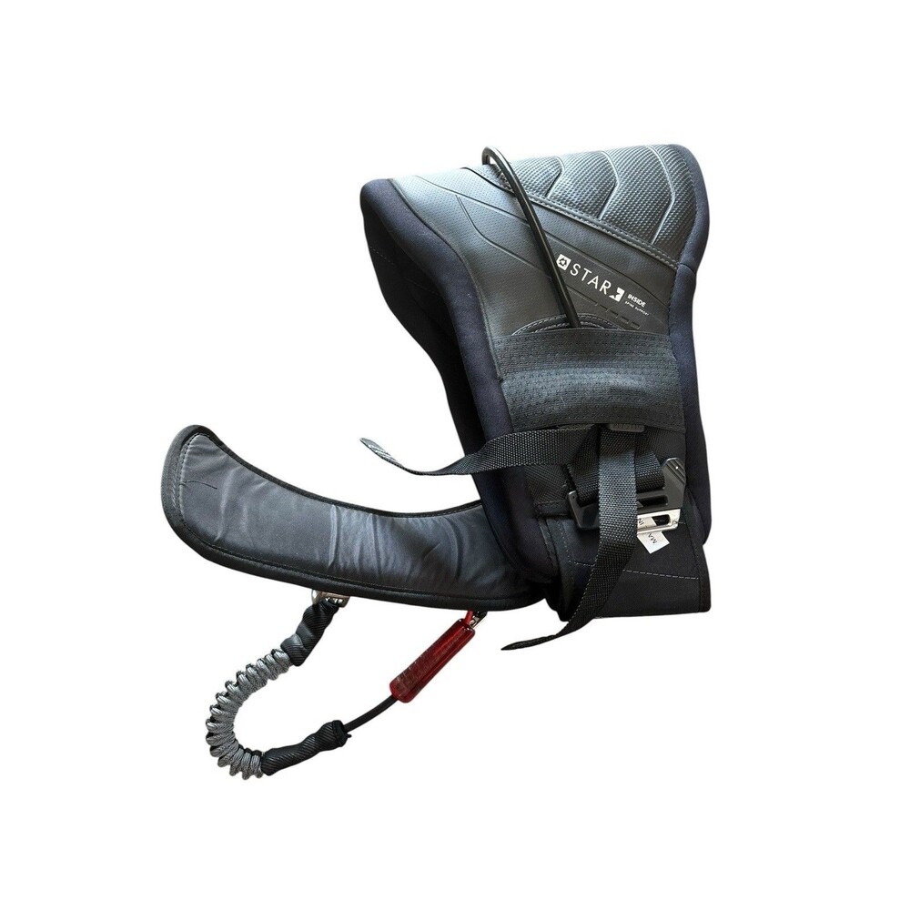 Mystic Star Kitesurfing Waist Harness Size L Large Black Spreader Bar & Leash
